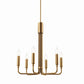 Modway Rekindle 6-Light Chandelier in Satin Brass MDY-EEI-5637-SBR