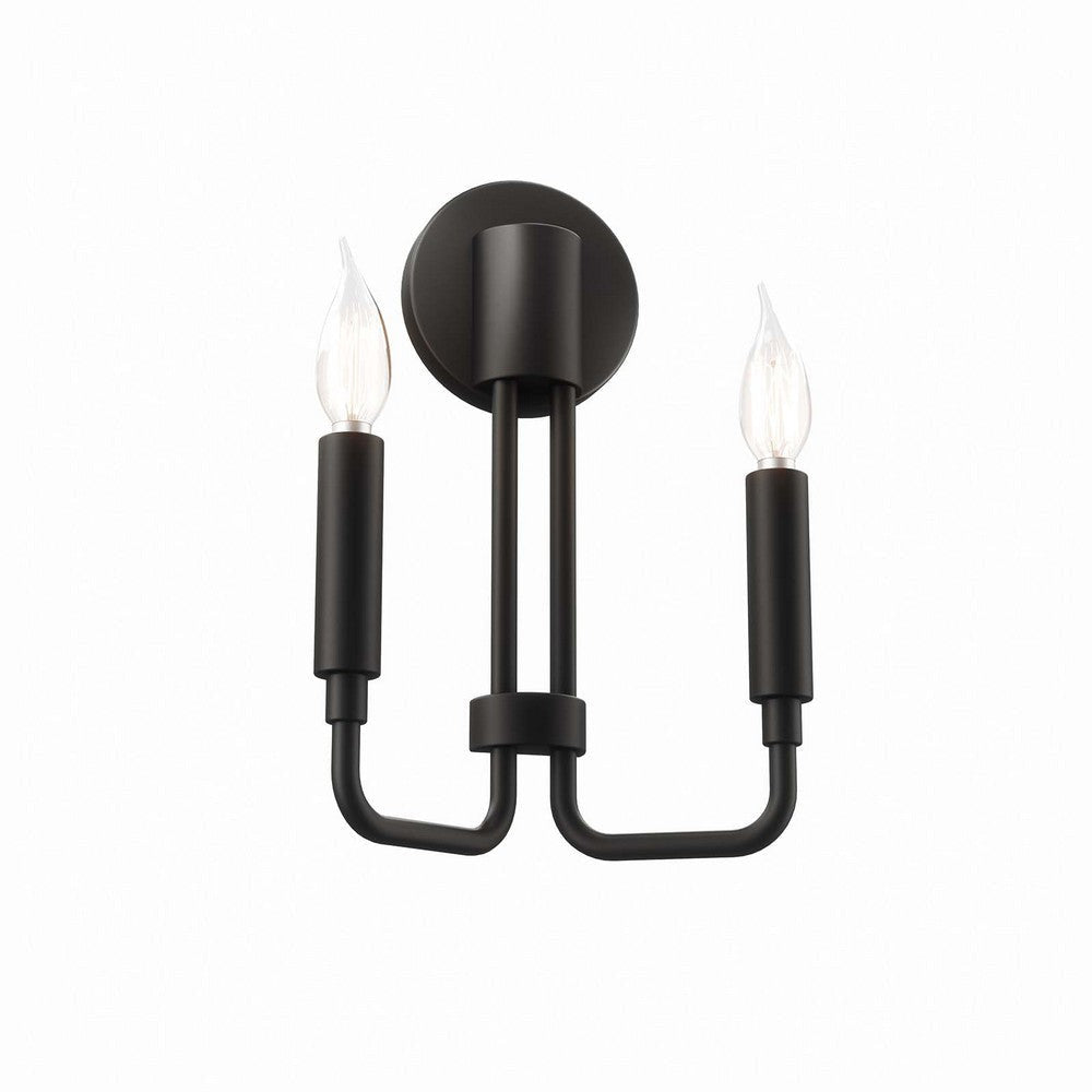 Rekindle 2-Light Wall Sconce - No Shipping Charges MDY-EEI-5638-BLK