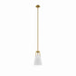 Modway Aspire Pendant Light in White Satin Brass, Brown, 7.5 x 7.5 x 62