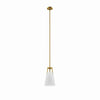 Modway Aspire Pendant Light in White Satin Brass, Brown, 7.5 x 7.5 x 62