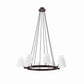 Modway Surround 8-Light Chandelier in White Brass