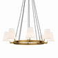 Surround 8-Light Chandelier - No Shipping Charges MDY-EEI-5641-WHI-BRZ