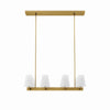 Modway Enthrall 8-Light Chandelier in White Satin Brass