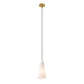 Beacon 1-Light Pendant Light in Opal Satin Brass MDY-EEI-5644-OPA-SBR