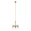 Beacon 3-Light Pendant Light in Clear Satin Brass