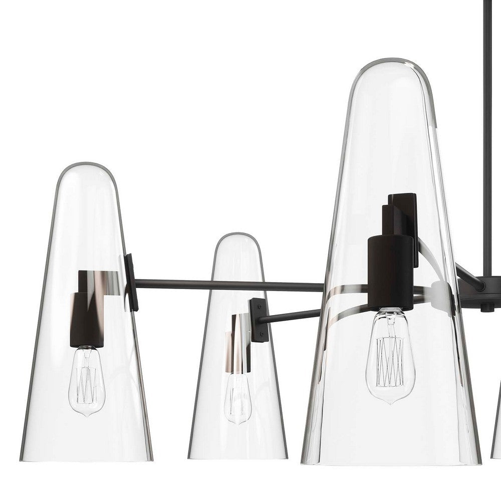 Beacon 6-Light Chandelier - No Shipping Charges MDY-EEI-5648-CLR-BLK