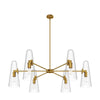 Beacon 6-Light Chandelier in Clear Satin Brass MDY-EEI-5648-CLR-SBR