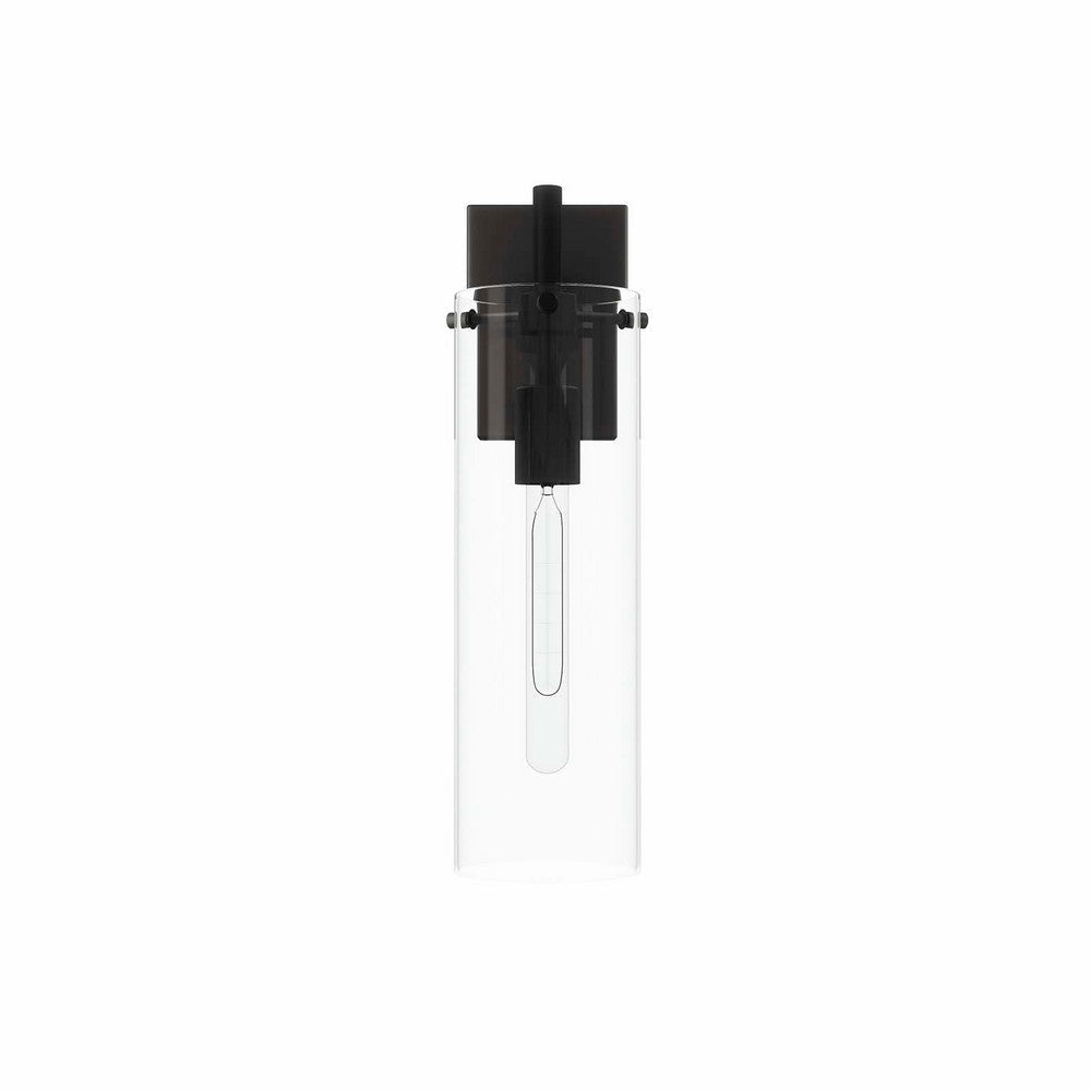 Modway Skylark Wall Sconce in Clear Black, 5 x 8.5 x 17