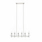 Modway Skylark 6-Light Chandelier in Clear Polished Nickel