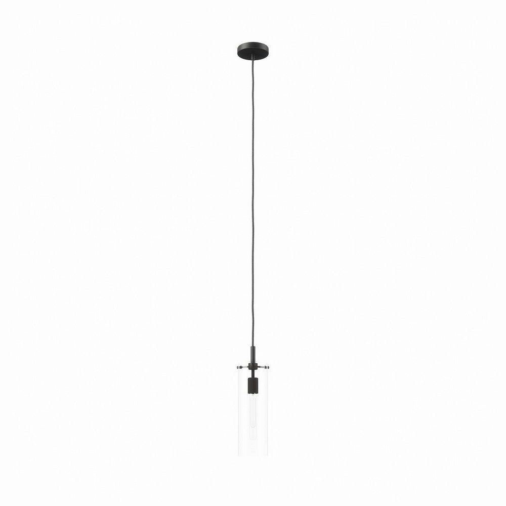 Modway Skylark Pendant Light in Clear Black, 5 x 5 x 72