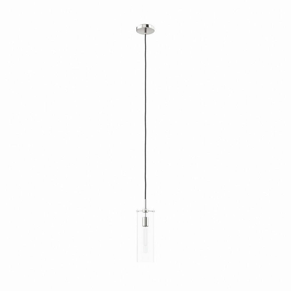 Modway Skylark Pendant Light in Clear Polished Nickel