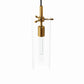 Modway Skylark Pendant Light in Clear Satin Brass MDY-EEI-5652-CLR-SBR