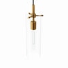 Modway Skylark Pendant Light in Clear Satin Brass MDY-EEI-5652-CLR-SBR