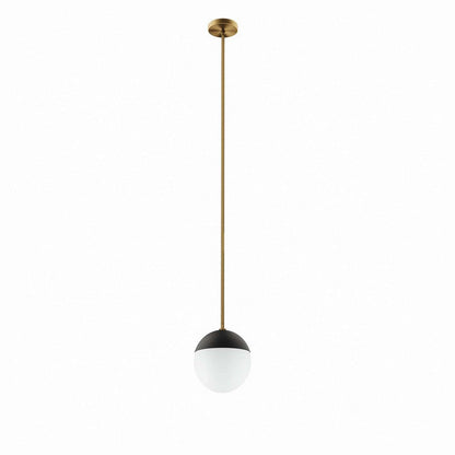 Modway Stellar 1-Light Pendant Light in Opal Satin Brass