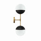 Modway Stellar 2-Light Wall Sconce in Opal Satin Brass Brown 7 x 8 x 23 MDY-EEI-5657-OPA-SBR