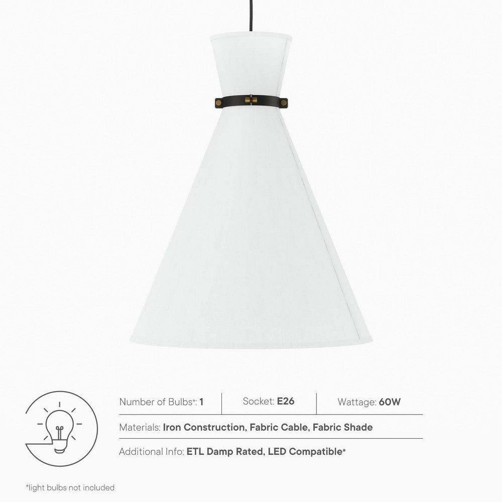 Starlight 1-Light Pendant Light - No Shipping Charges MDY-EEI-5659-WHI-PON