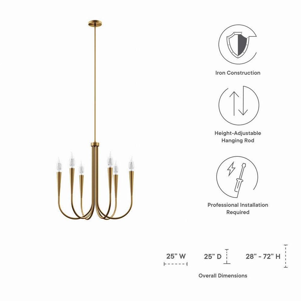 Penrose 6-Light Chandelier - No Shipping Charges MDY-EEI-5661-PON