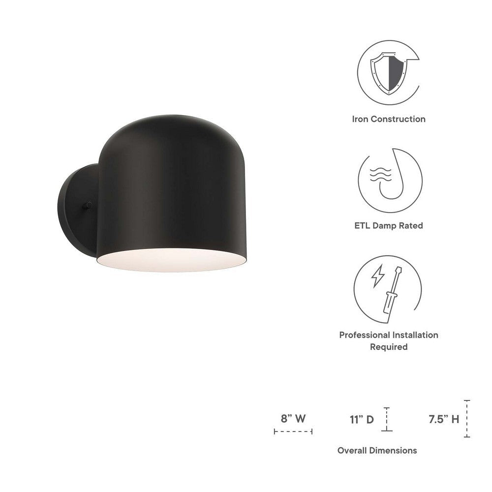 Modway Avenue 1-Light Wall Sconce By Casagear Home - No Shipping Charges MDY-EEI-5662-BLK