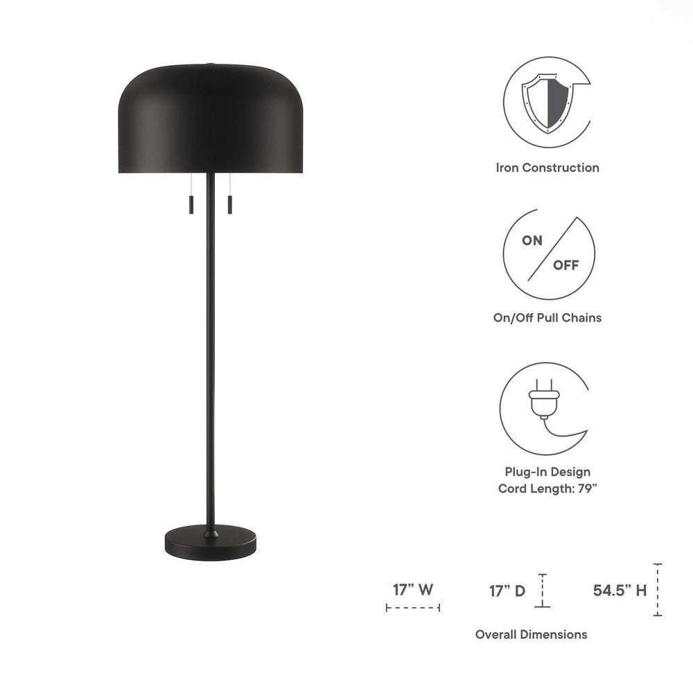 Avenue Floor Lamp - No Shipping Charges MDY-EEI-5663-BLK