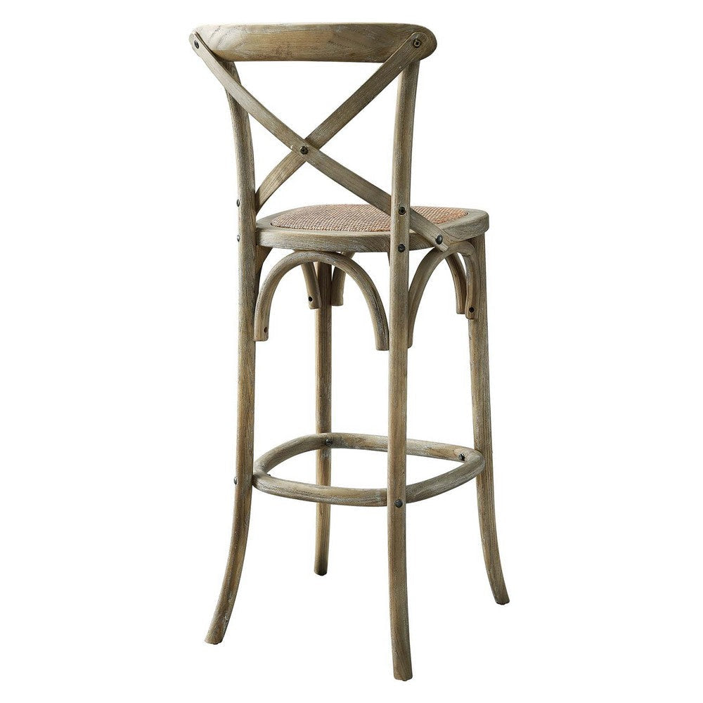 Modway Gear Bar Stool with Gray Finish EEI-5668-GRY MDY-EEI-5668-GRY