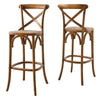 Modway Gear X-Back Wood Bar Stool in Walnut MDY-EEI-5668-WAL