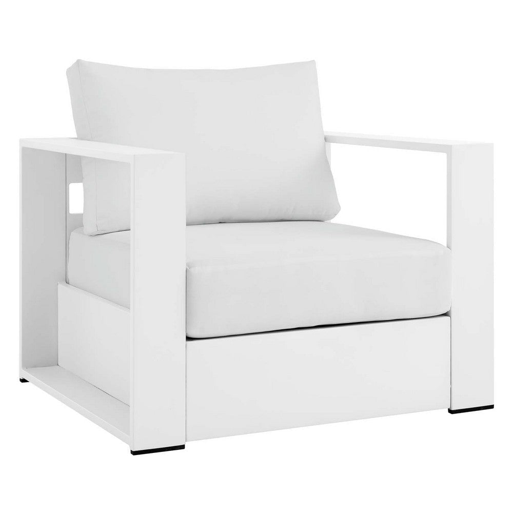 Modway Tahoe Outdoor Patio Powder-Coated Aluminum Armchair, White White