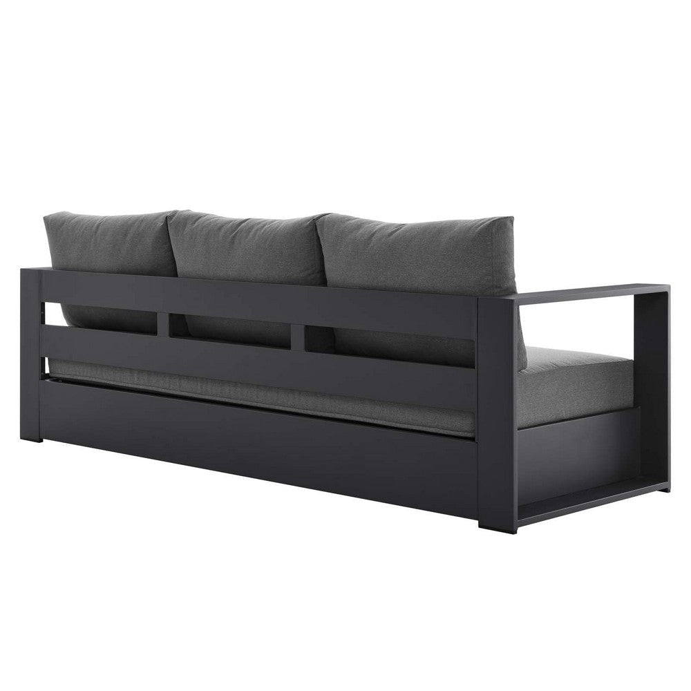 Modway Tahoe Outdoor Patio Powder-Coated Aluminum Sofa Gray Charcoal MDY-EEI-5676-GRY-CHA