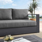 Modway Tahoe Outdoor Patio Powder-Coated Aluminum Sofa Gray Charcoal MDY-EEI-5676-GRY-CHA