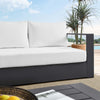 Modway Tahoe Outdoor Patio Powder-Coated Aluminum Sofa Gray White MDY-EEI-5676-GRY-WHI