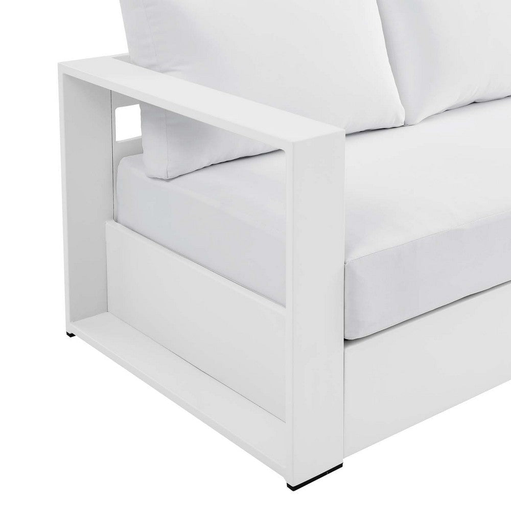 Modway Tahoe Outdoor Patio Powder-Coated Aluminum Sofa White White MDY-EEI-5676-WHI-WHI