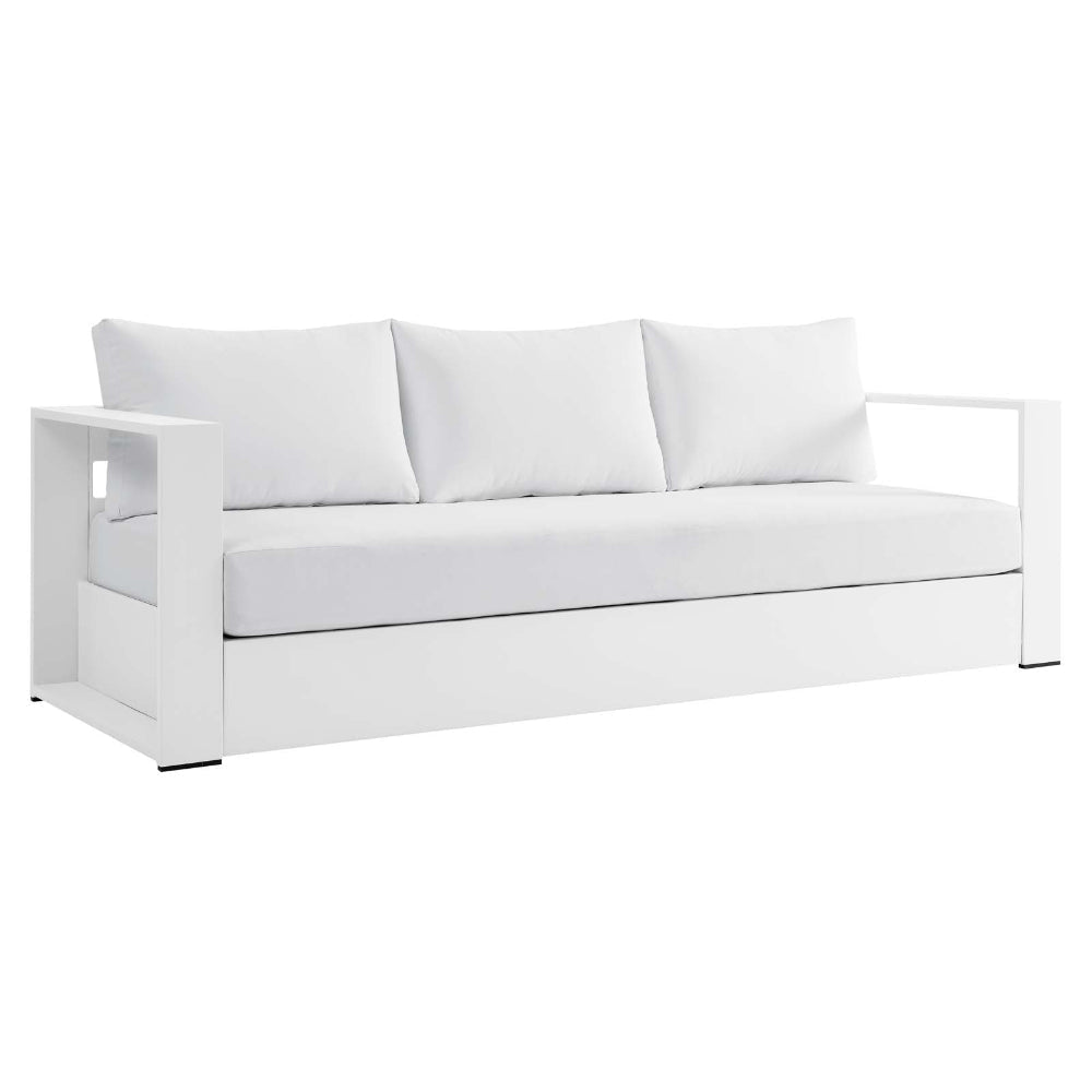 Modway Tahoe Outdoor Patio Powder-Coated Aluminum Sofa, White White