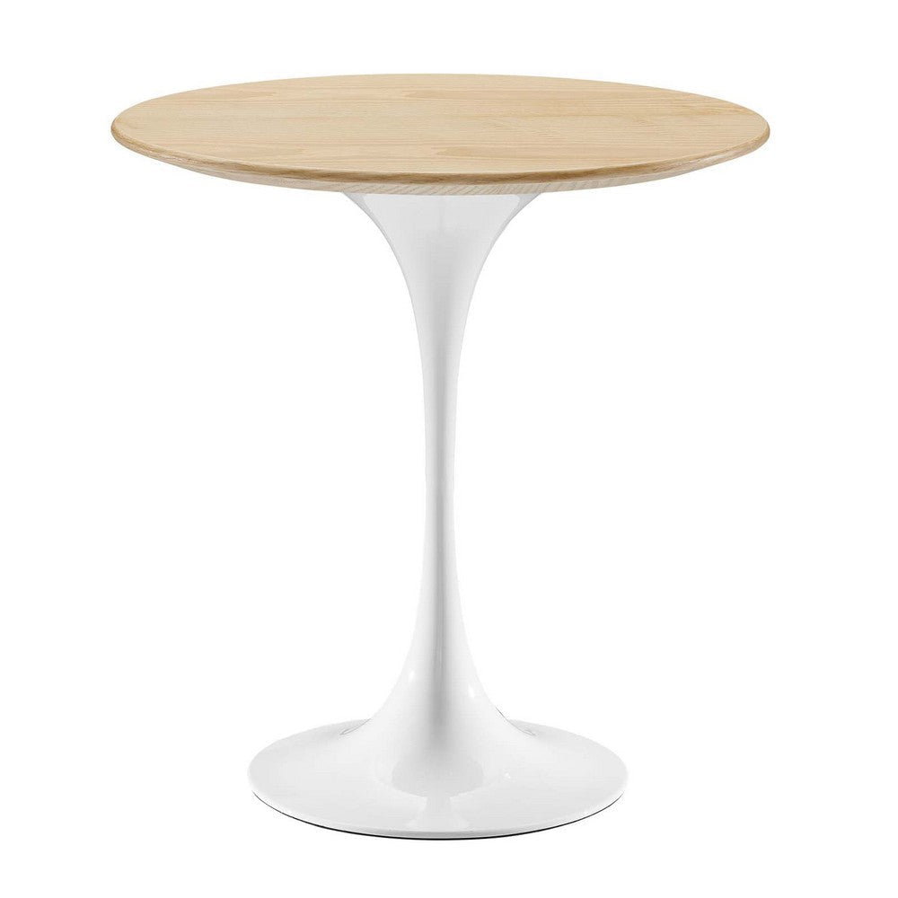 Modway Lippa Side Table, White Natural