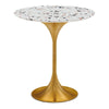 Modway Lippa Side Table, 20", Gold Terrazzo