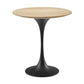 Modway Lippa Round 20" Wood Grain Side Table in Black Natural