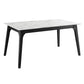 Modway EEI-5693-BLK-WHI Juxtapose 63" Rectangular Performance Artificial Marble Dining Table, Black White