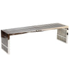 Modway Large Gridiron Stainless Steel Bench