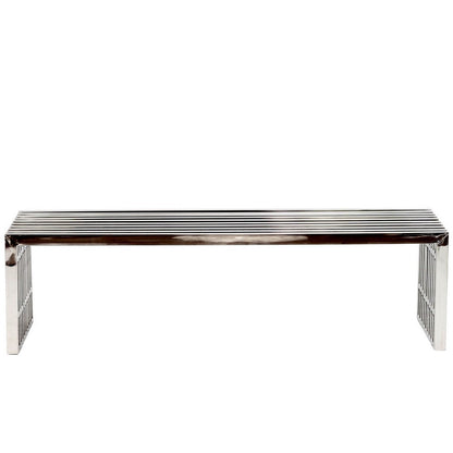 Gridiron Large Stainless Steel Bench - No Shipping Charges MDY-EEI-570-SLV