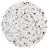 Modway Verne Round 28’’ Terrazzo Dining Table in Gold White MDY-EEI-5701-GLD-WHI