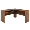 Venture L-Shaped Wood Office Desk - No Shipping Charges MDY-EEI-5703-WAL