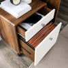 Modway Render Mid-Century Modern Office File Cabinet in Walnut White