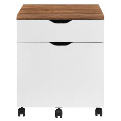 Envision Wood File Cabinet - No Shipping Charges MDY-EEI-5706-WAL-WHI