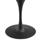 Modway Lippa Terrazzo Side Table 40’’ Black White MDY-EEI-5725-BLK-WHI