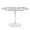 Modway Lippa Terrazzo Side Table, 48", White White