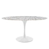 Modway Lippa Terrazzo Side Table, 60", White White