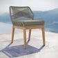 Wellspring Outdoor Patio Teak Wood Dining Chair MDY-EEI-5747-GRY-GPH