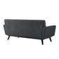 Modway Engage Modern Tufted Back Textured Fabric Loveseat in Charcoal MDY-EEI-5759-CHA