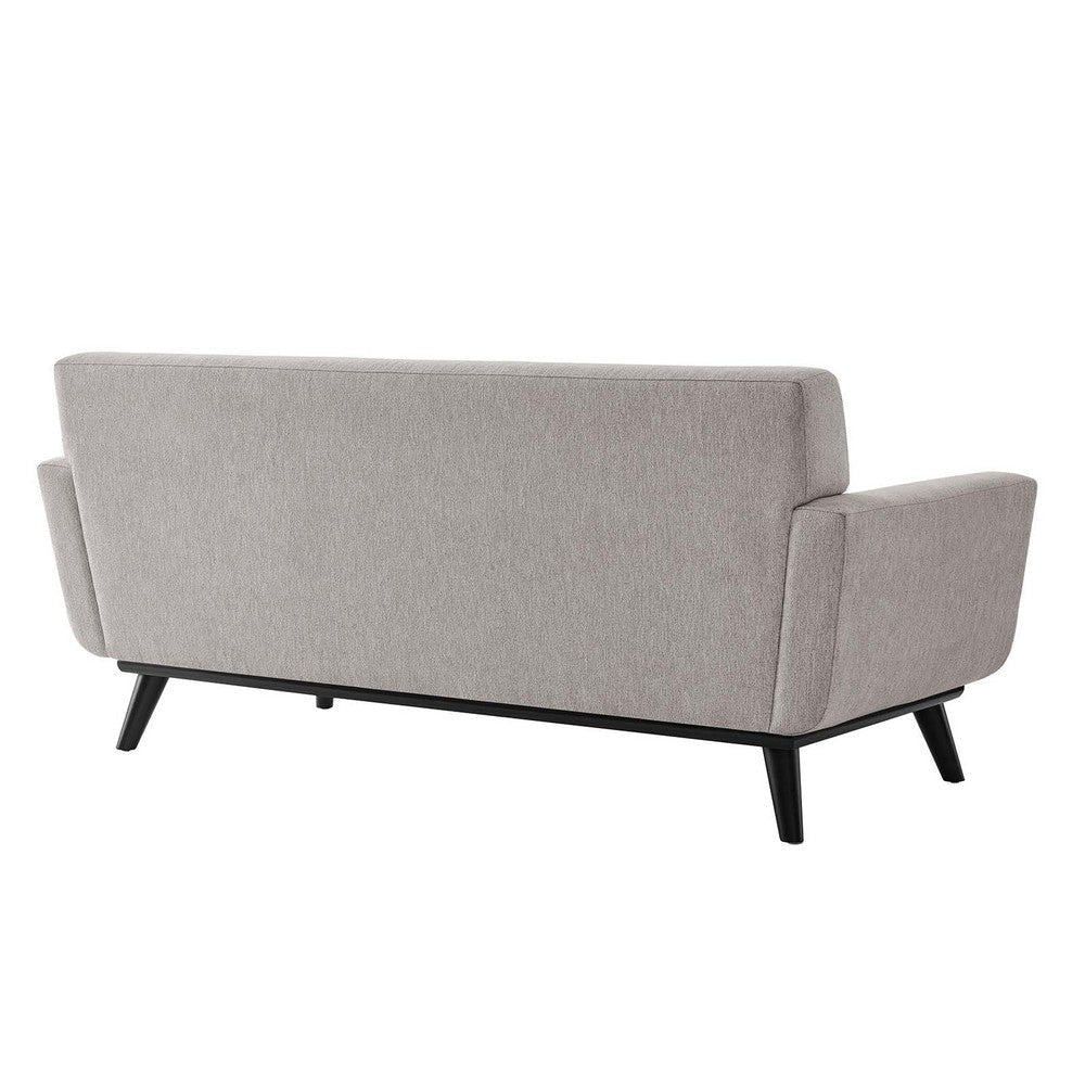 Modway Engage Modern Tufted Back Textured Fabric Loveseat in Light Gray MDY-EEI-5759-LGR