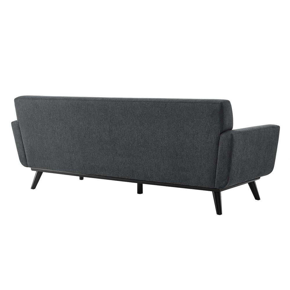 Modway Engage Herringbone Fabric Sofa Charcoal MDY-EEI-5760-CHA