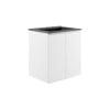 Modway Bryn Wall-Mount Bathroom Vanity, 24 Inch, White Black