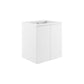 Modway Bryn Wall-Mount Bathroom Vanity, 24 Inch, White White